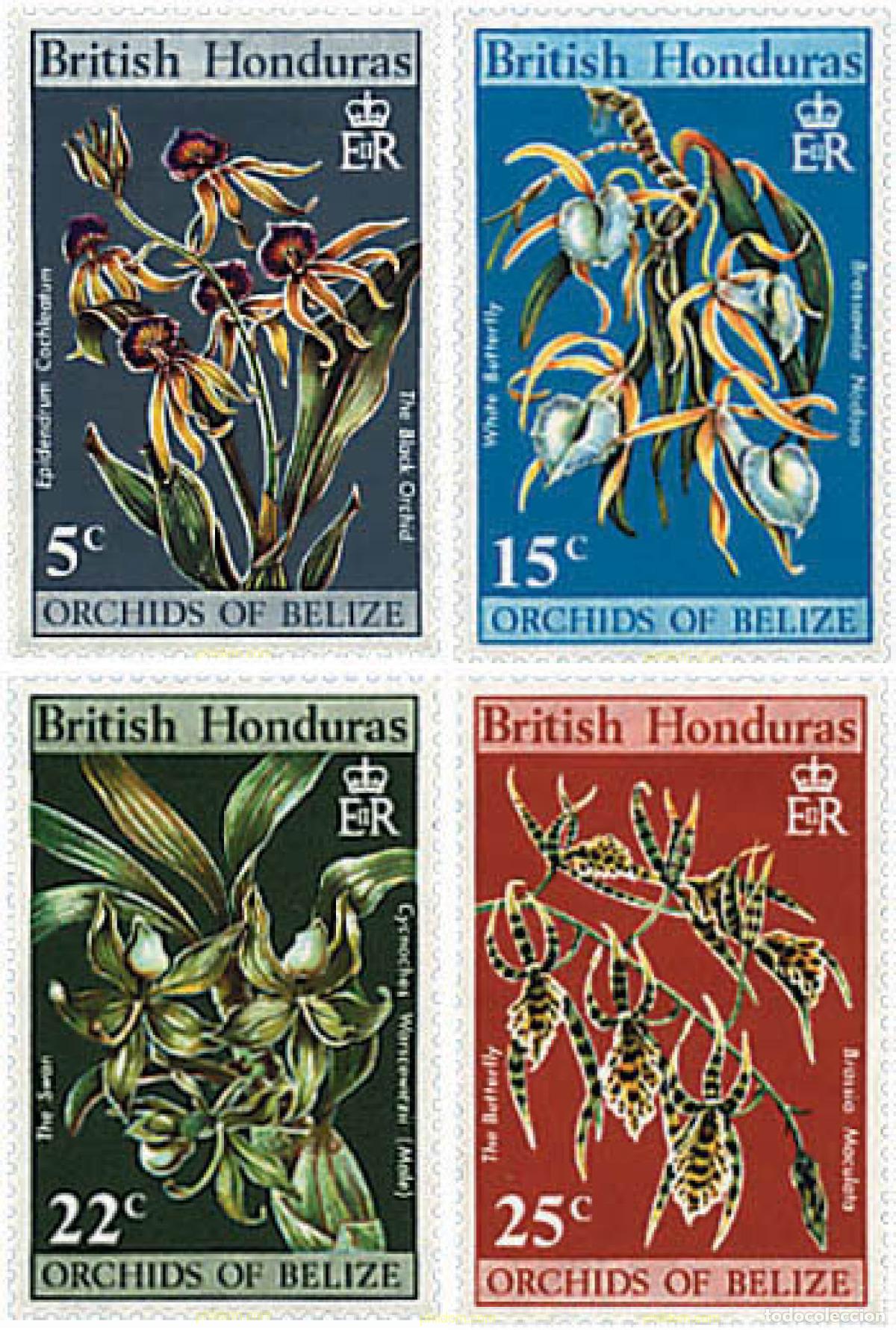 Sellos: 89559 MNH HONDURAS BRITANICA 1970 ORQUIDEAS DE BELIZE