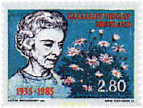 Sellos: 96915 MNH GROENLANDIA 1985 50 ANIVERSARIO DE LA LLEGADA DE LA REINA INGRID A DINAMARCA