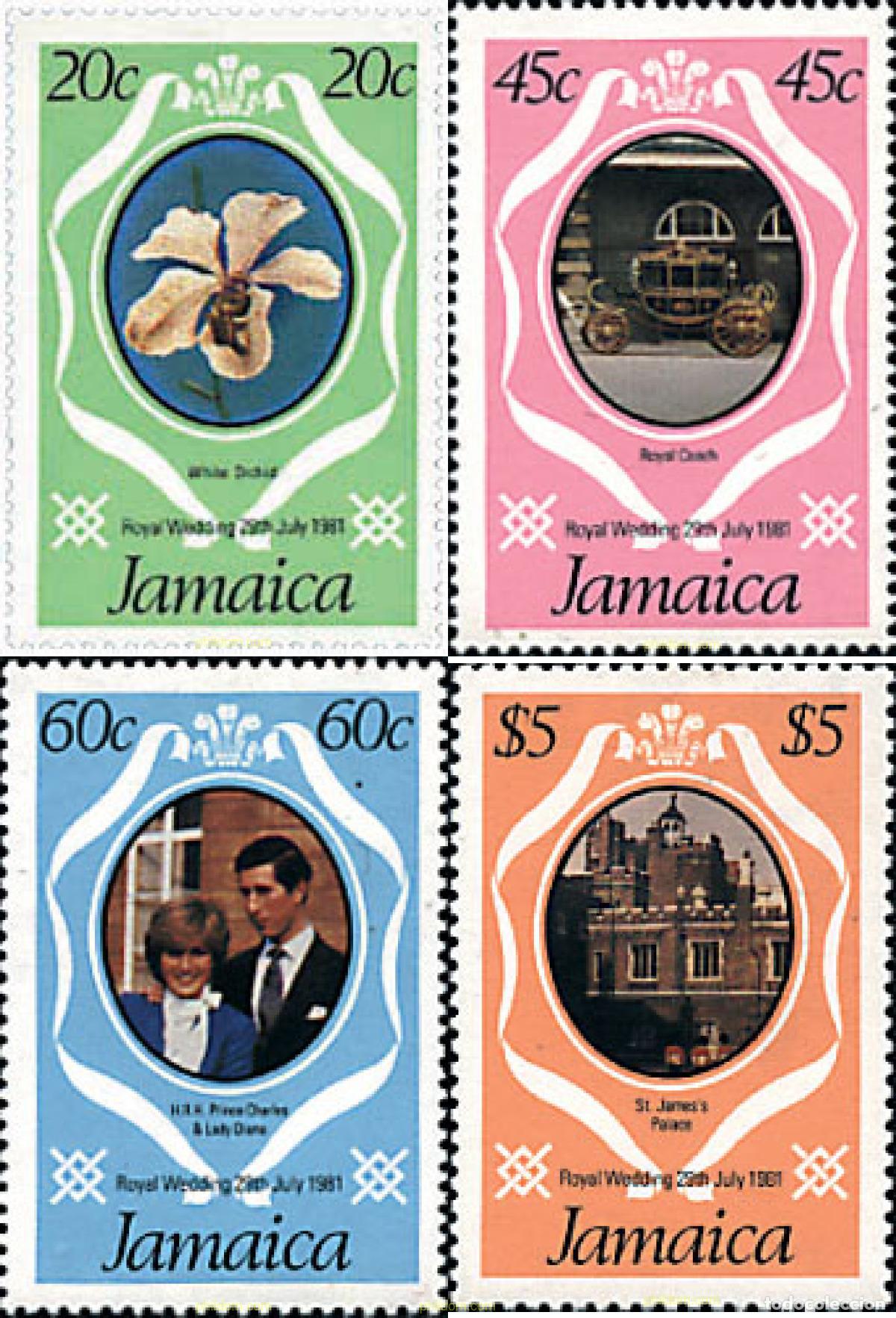 Sellos: 96361 MNH JAMAICA 1981 BODA DEL PRINCIPE CARLOS Y LADY DIANA SPENCER