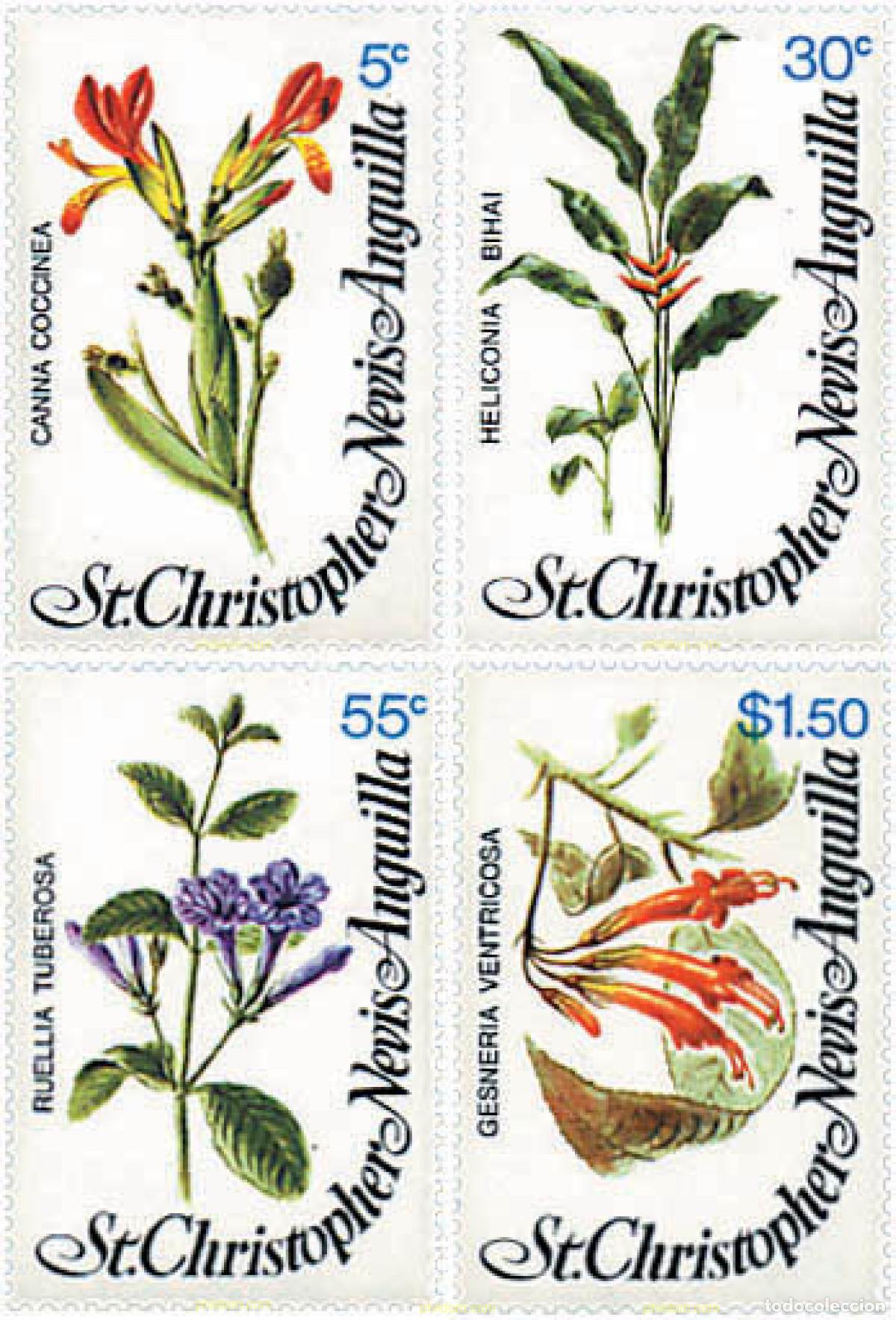 Sellos: 93167 MNH SAN CRISTOBAL-NEVIS-ANGUILLA 1979 FLORES