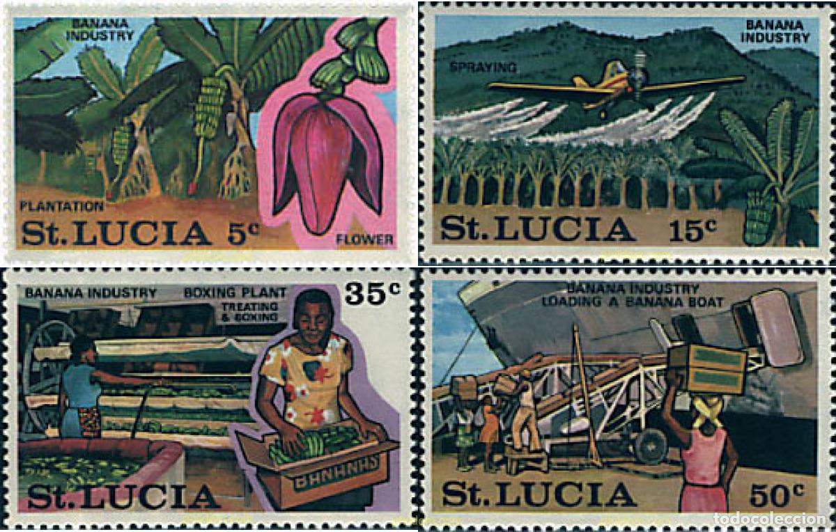 Sellos: 93268 MNH SANTA LUCIA 1973 INDUSTRIA DEL PLATANO