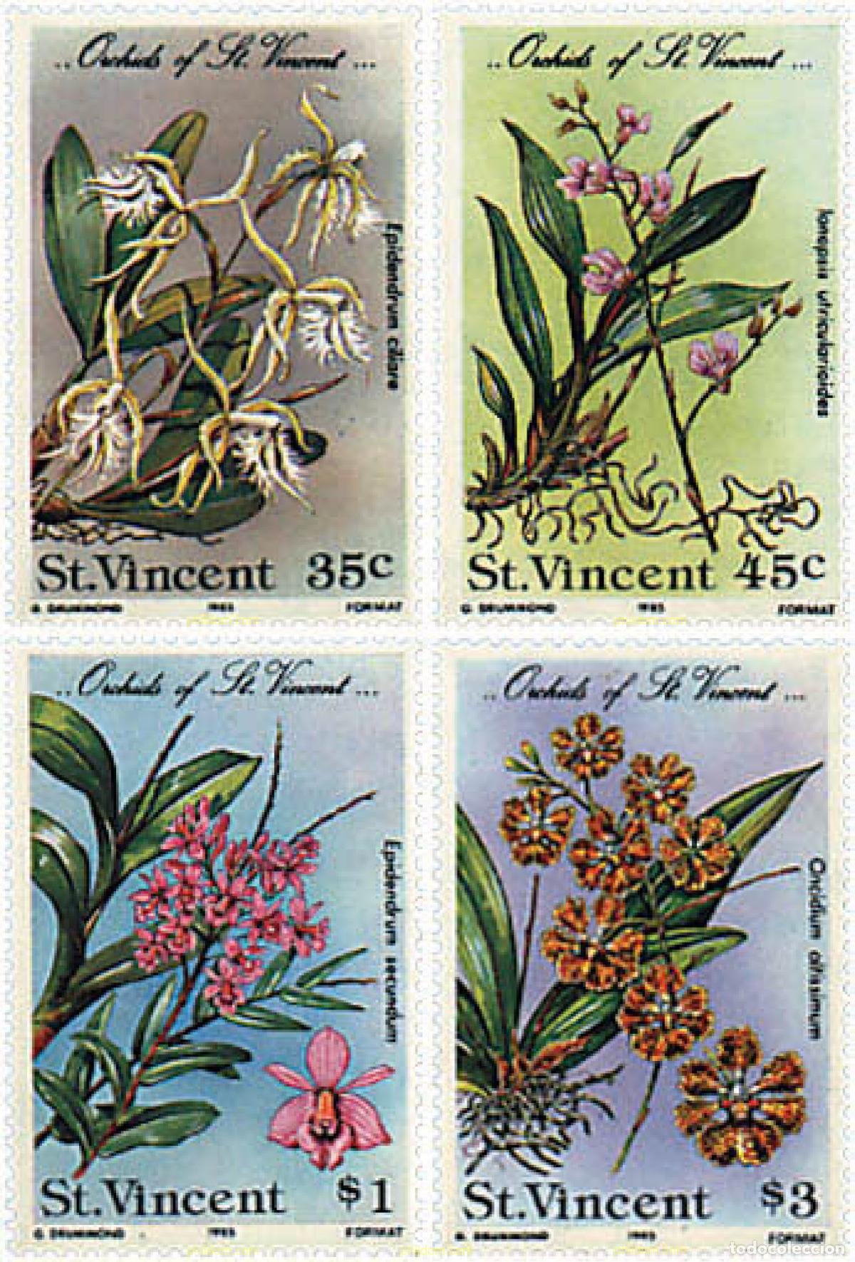 Sellos: 93210 MNH SAN VICENTE 1985 ORQUIDEAS