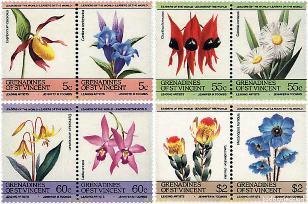 Sellos: 4992 MNH SAN VICENTE GRANADINAS 1985 FLORES