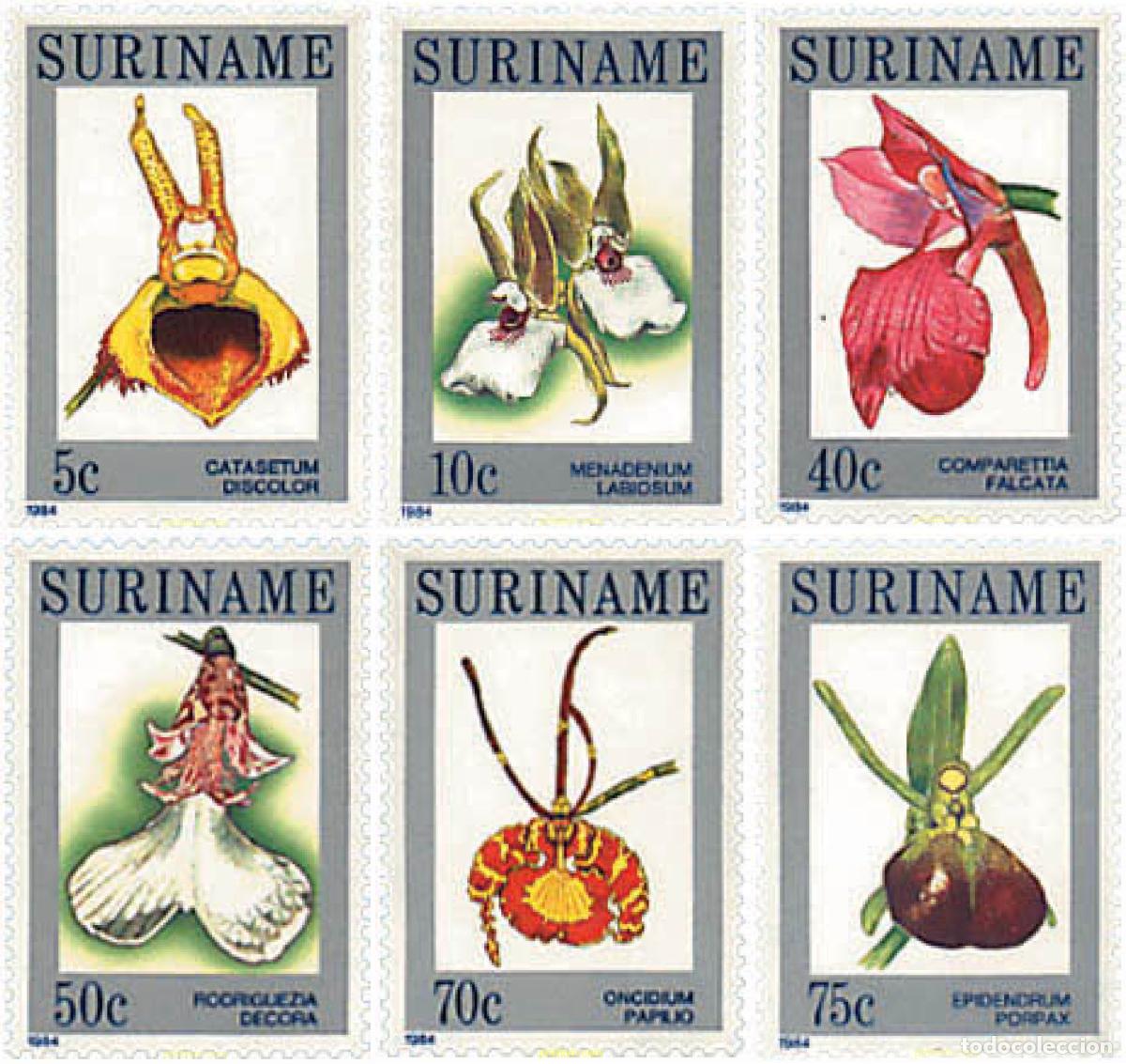 Sellos: 93783 MNH SURINAM 1984 ORQUIDEAS