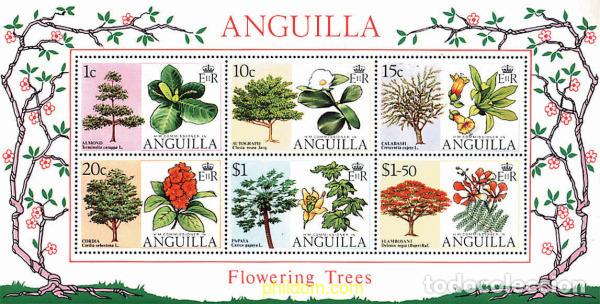 Sellos: 79025 MNH ANGUILLA 1976 FLORES DE ARBOLES