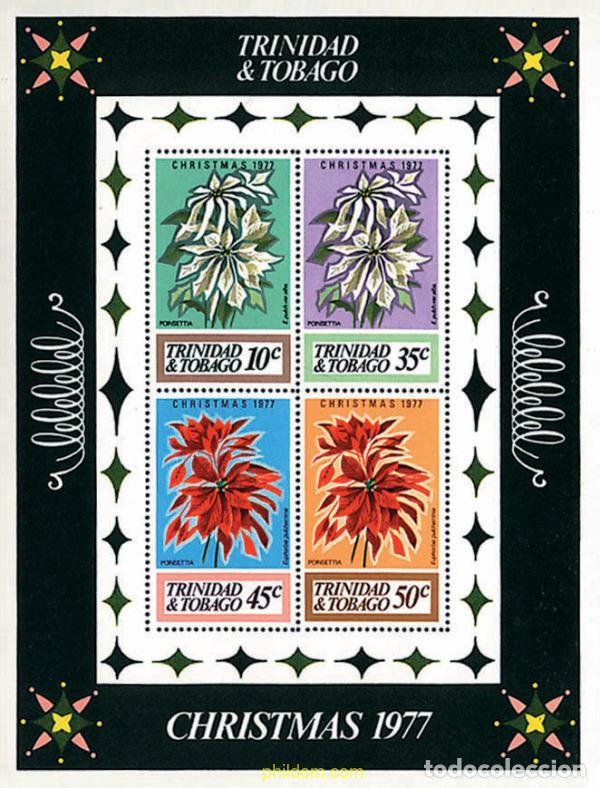 Briefmarken: 92314 MNH TRINIDAD Y TOBAGO 1977 NAVIDAD. FLORES