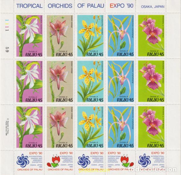 Sellos: 337172 MNH PALAU 1990 ORQUIDEAS DE PALAU