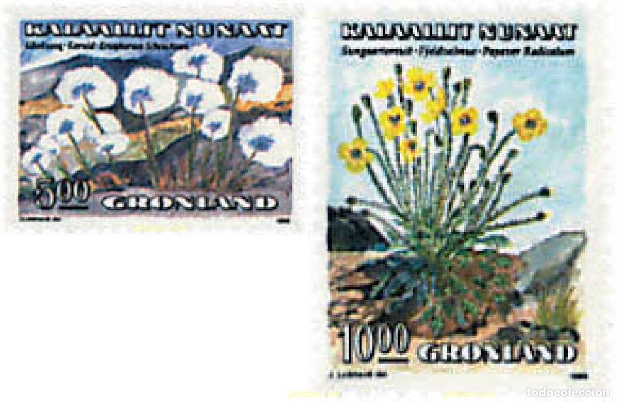 Sellos: 96979 MNH GROENLANDIA 1989 FLORA PROTEGIDA