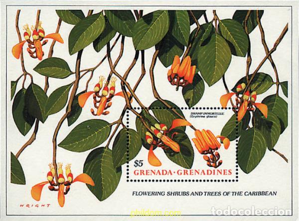 Sellos: 320116 MNH GRANADA GRANADINAS 1988 FLORES DE ARBOLES Y ARBUSTOS