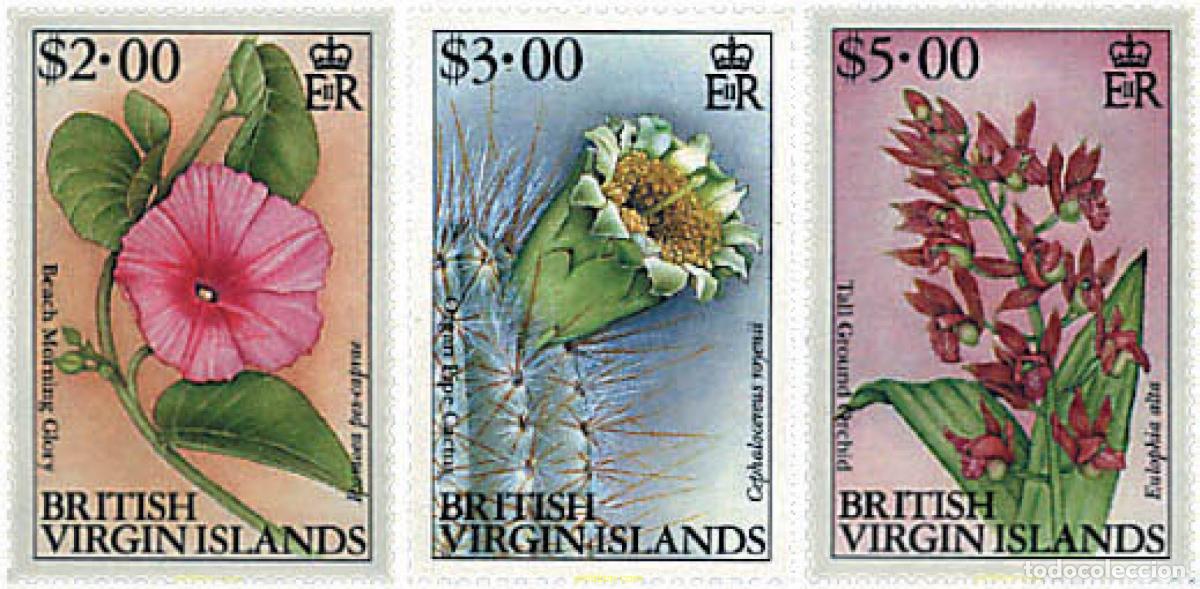 Sellos: 294414 MNH VIRGENES BRITANICAS Islas 1991 FLORES
