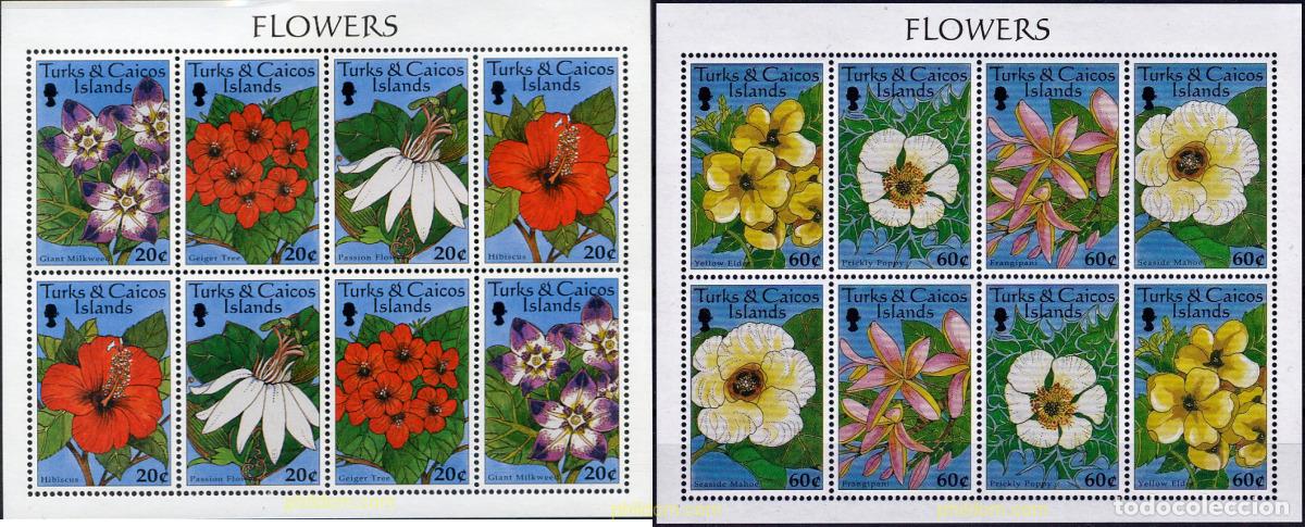 Sellos: 237833 MNH TURKS Y CAICOS 1997 FLORES