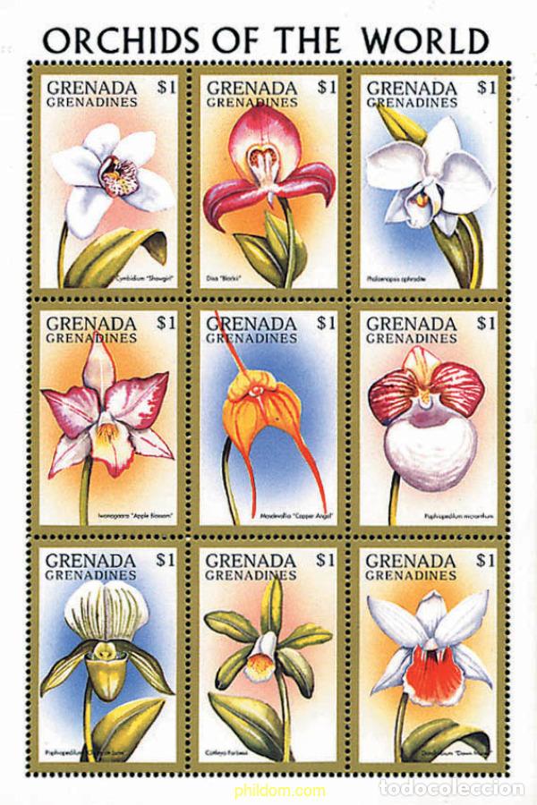 Sellos: 293056 MNH GRANADA GRANADINAS 1997 ORQUIDEAS DEL MUNDO