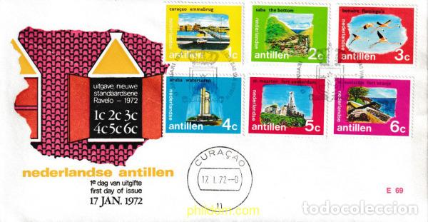 Sellos: 395466 MNH ANTILLAS HOLANDESAS 1972 SERIE BASICA