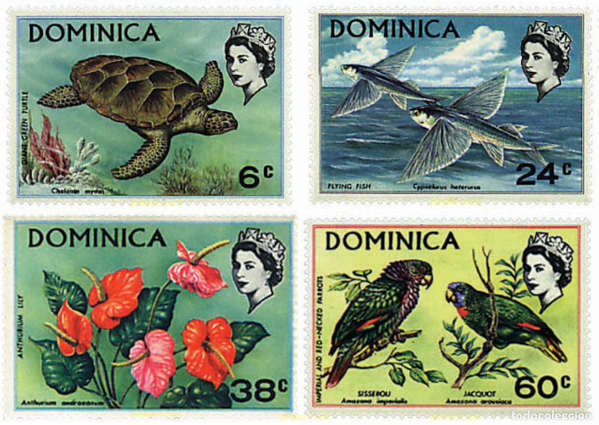 Sellos: 83724 MNH DOMINICA 1970 FAUNA Y FLORA