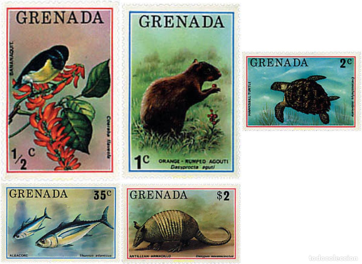 Sellos: 340582 MNH GRANADA 1976 FAUNA Y FLORA