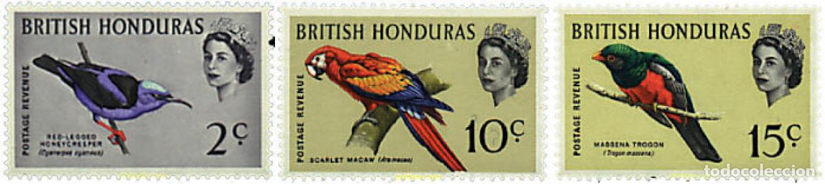 Sellos: 640053 MNH HONDURAS BRITANICA 1962 AVES