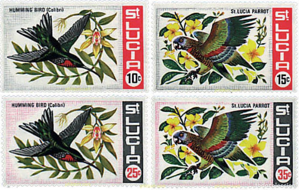 Sellos: 33639 MNH SANTA LUCIA 1969 AVES
