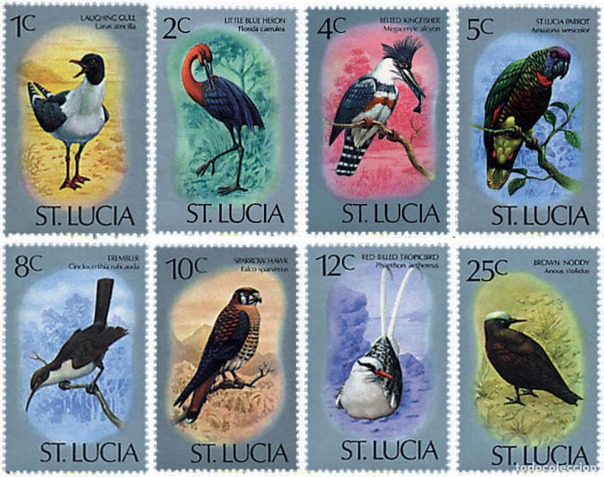 Sellos: 597786 MNH SANTA LUCIA 1976 AVES