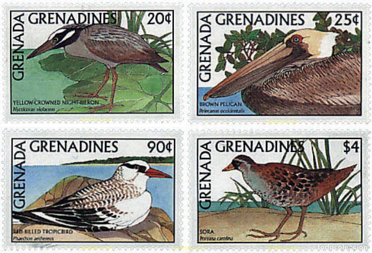 Sellos: 320109 MNH GRANADA GRANADINAS 1988 AVES