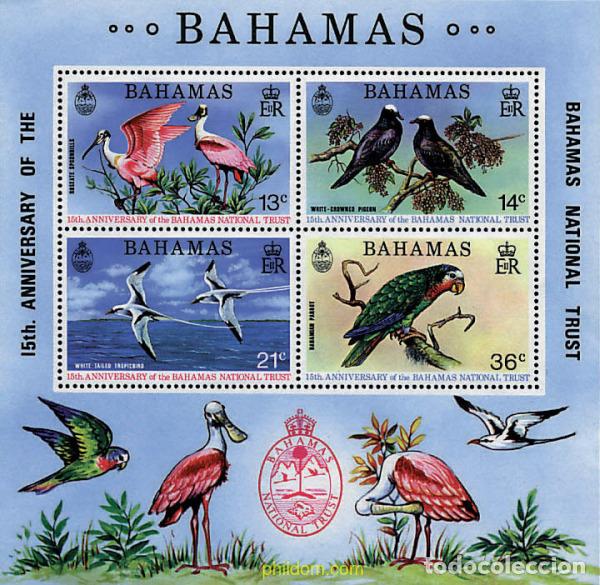 Sellos: 47429 MNH BAHAMAS 1974 AVES INDIGENAS