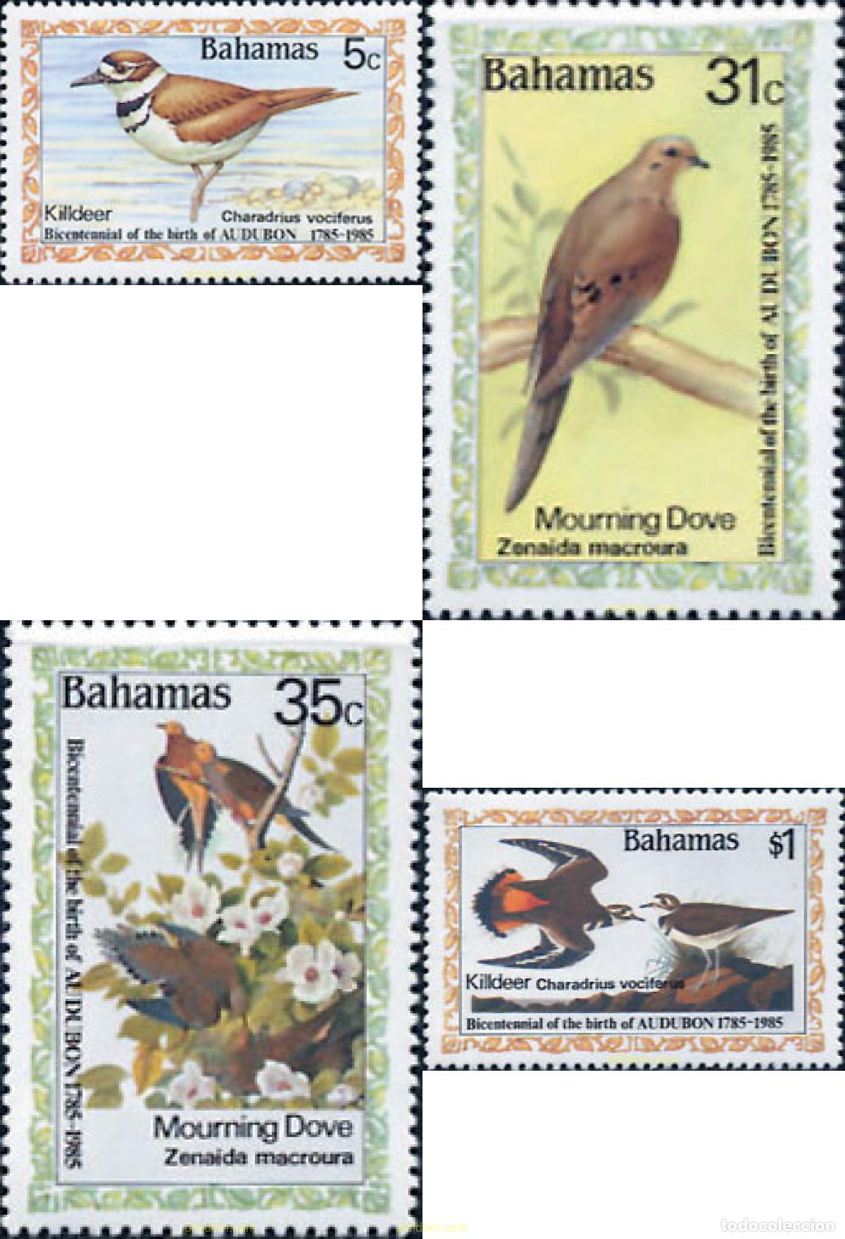 Sellos: 33255 MNH BAHAMAS 1985 200 ANIVERSARIO DEL NACIMIENTO DE J. J. AUDUBON