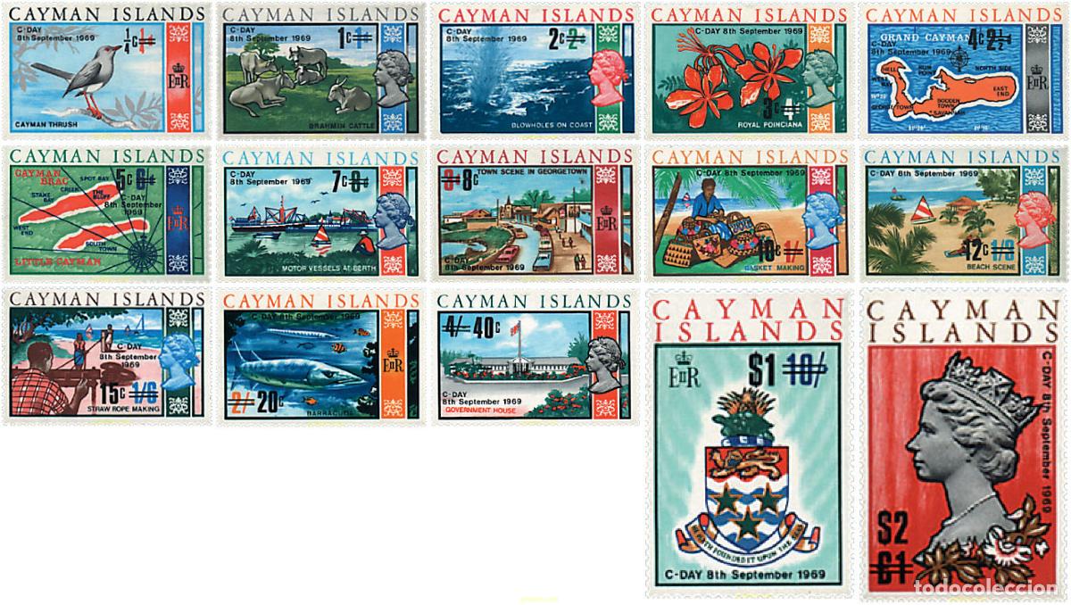 Sellos: 98304 MNH CAIMAN Islas 1969 MOTIVOS VARIOS