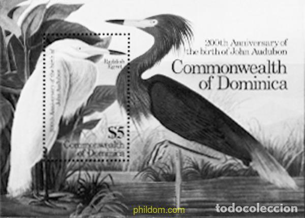 Sellos: 31750 MNH DOMINICA 1985 BICENTENARIO DEL NACIMIENTO DEL ORNITOLOGO J.J. AUDUBON