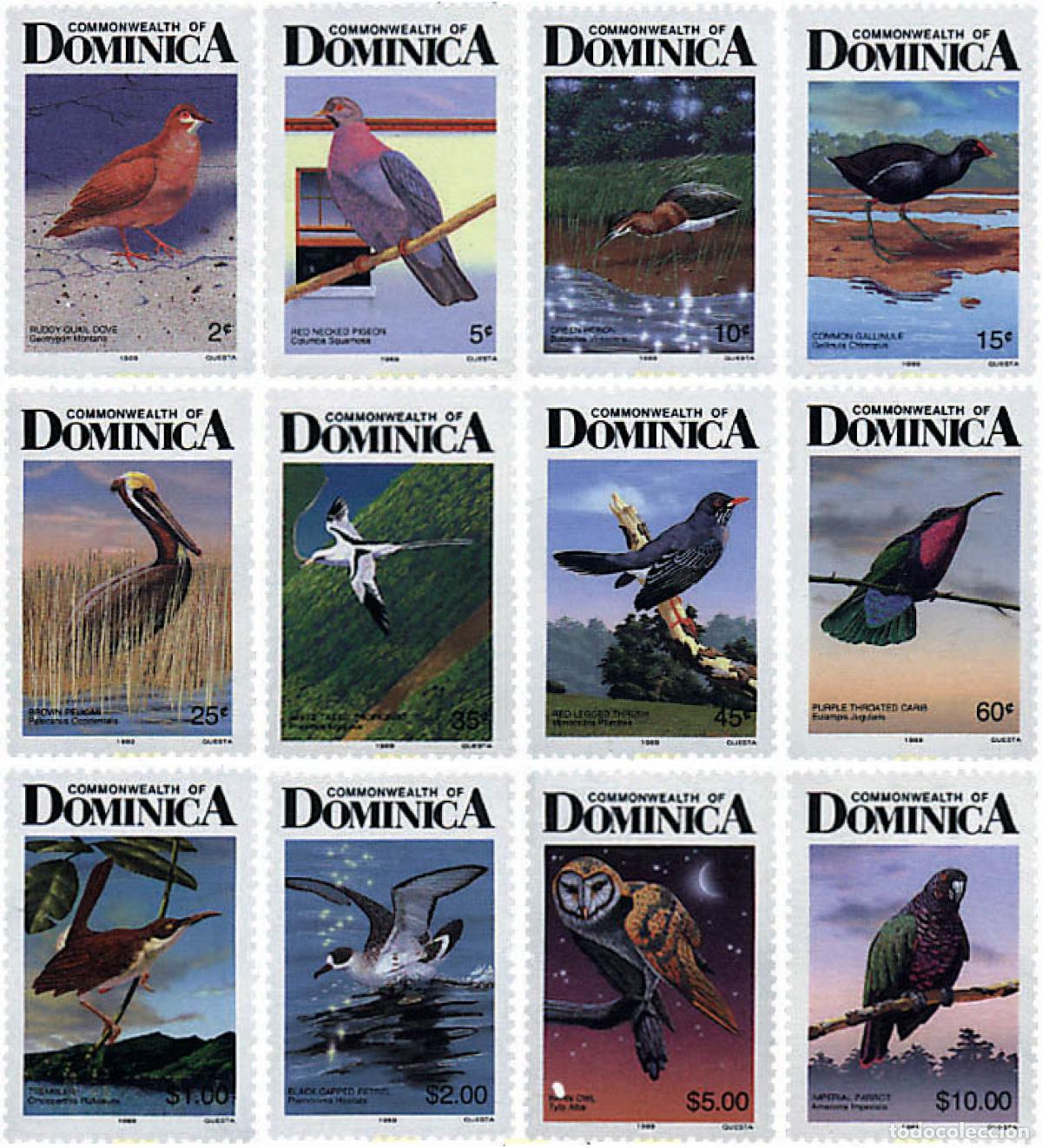 Sellos: 639200 MNH DOMINICA 1987 AVES