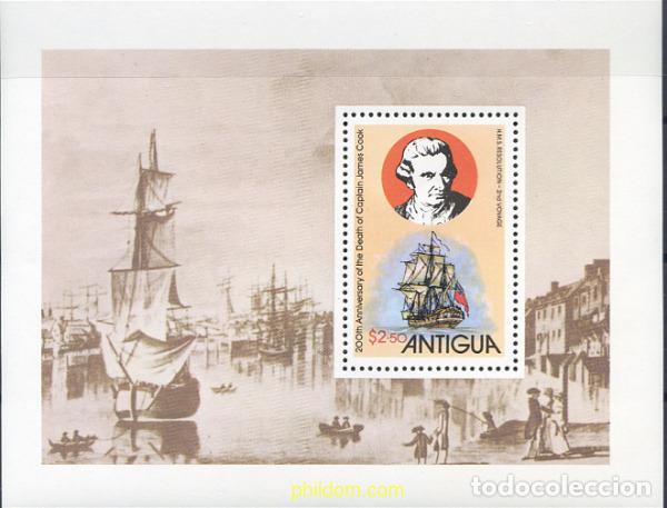 Sellos: 46701 MNH ANTIGUA 1979 200 ANIVERSARIO DE LA MUERTE DEL CAPITAN JAMES COOK