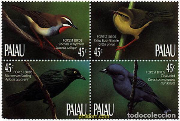 Sellos: 6886 MNH PALAU 1990 AVES