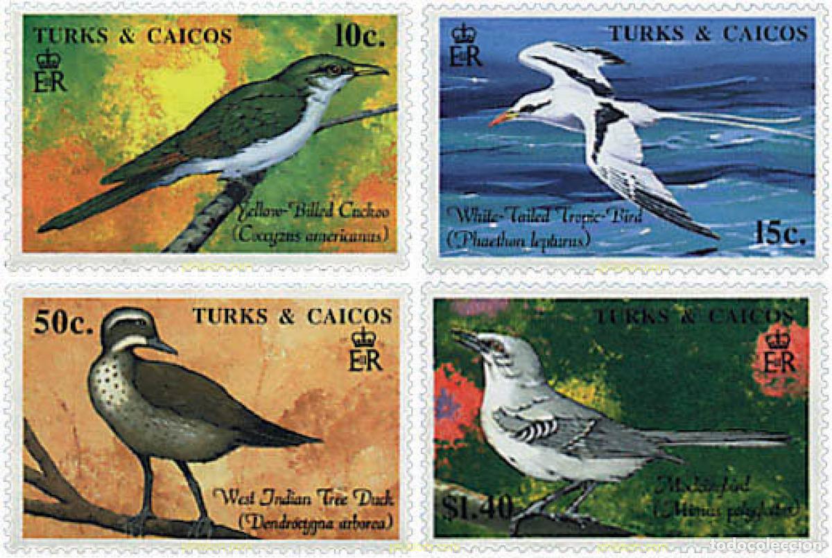 Sellos: 299288 MNH TURKS Y CAICOS 1990 AVES AUTOCTONAS