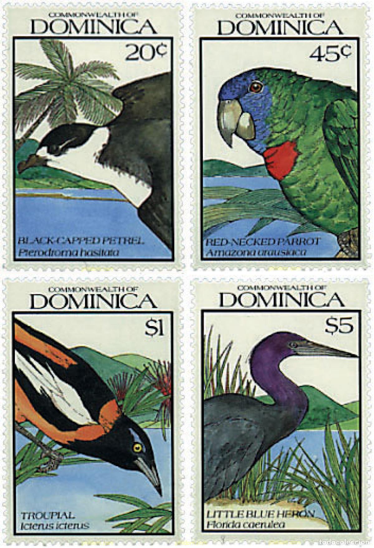 Sellos: 256538 MNH DOMINICA 1990 AVES