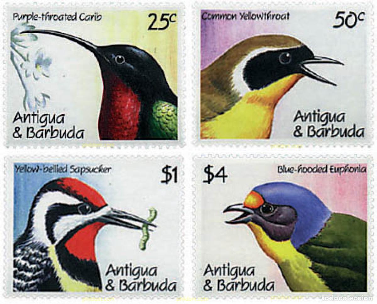 Sellos: 286536 MNH ANTIGUA Y BARBUDA 1990 AVES