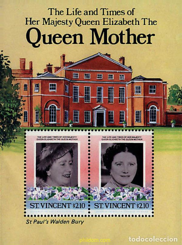 Sellos: 360087 MNH SAN VICENTE 1985 85 ANIVERSARIO DE LA REINA MADRE