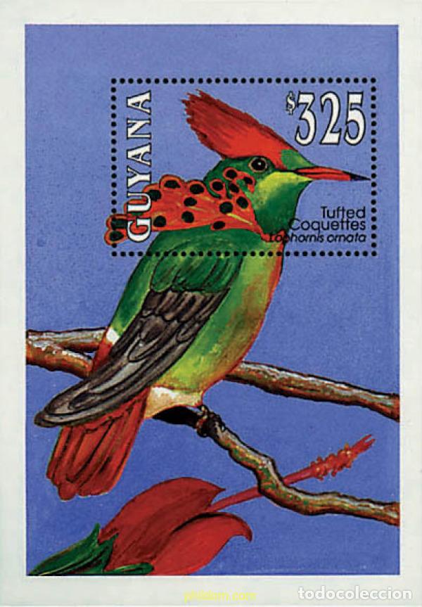 Sellos: 48833 MNH GUYANA 1993 PAJAROS EXOTICOS