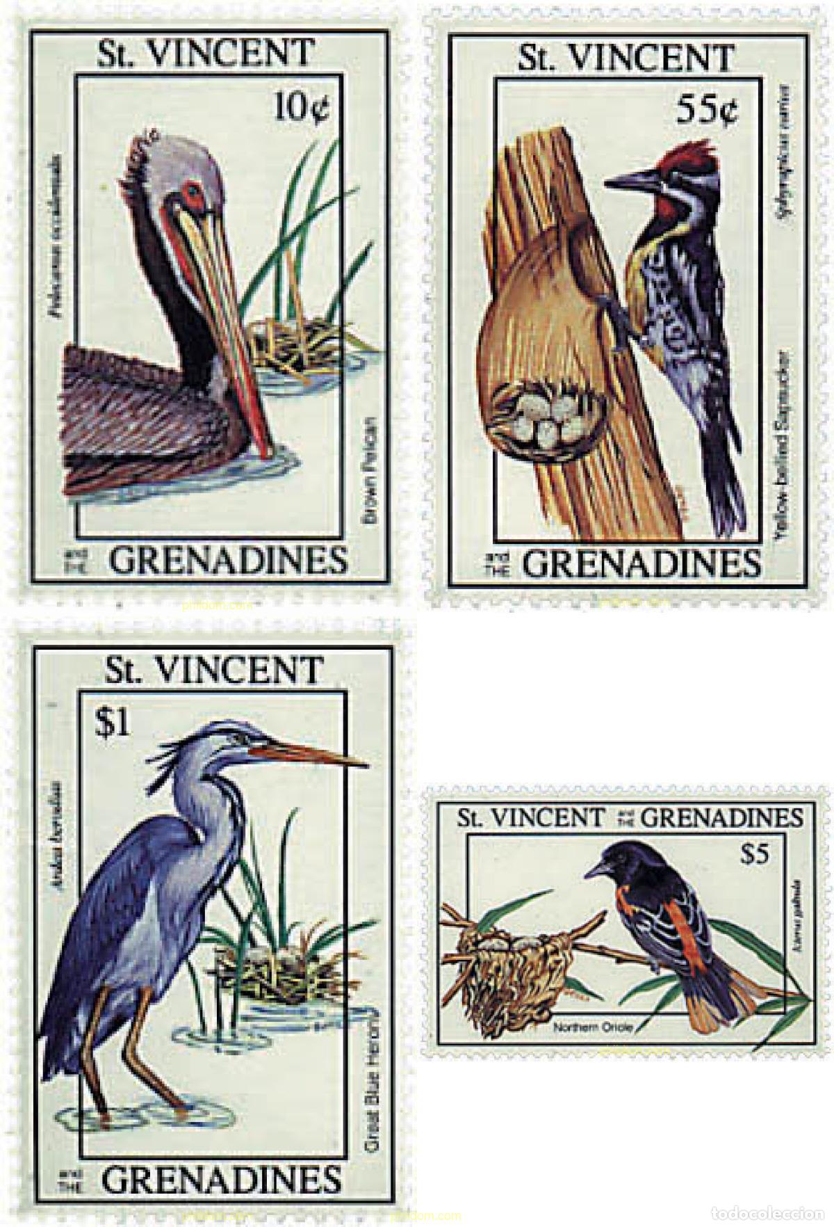 Sellos: 360373 MNH SAN VICENTE 1993 AVES MIGRATORIAS