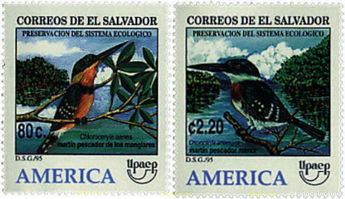 Sellos: 33478 MNH EL SALVADOR 1995 AMERICA-UPAEP 1995 - DEFENSA DEL MEDIO AMBIENTE