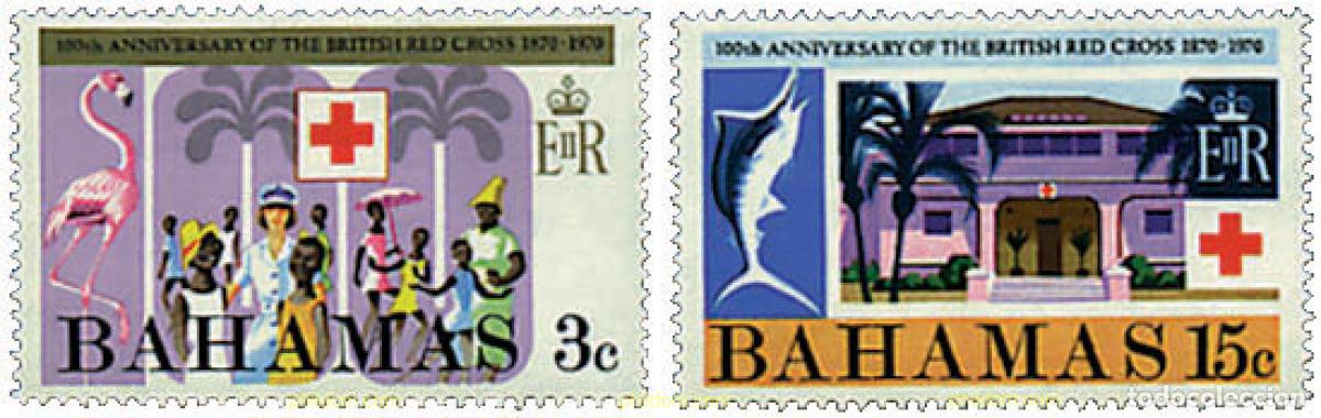Sellos: 33253 MNH BAHAMAS 1970 CENTENARIO DE LA CRUZ ROJA