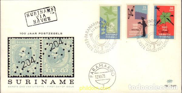 Sellos: 399114 MNH SURINAM 1973 CENTENARIO DEL SELLO DE SURINAM