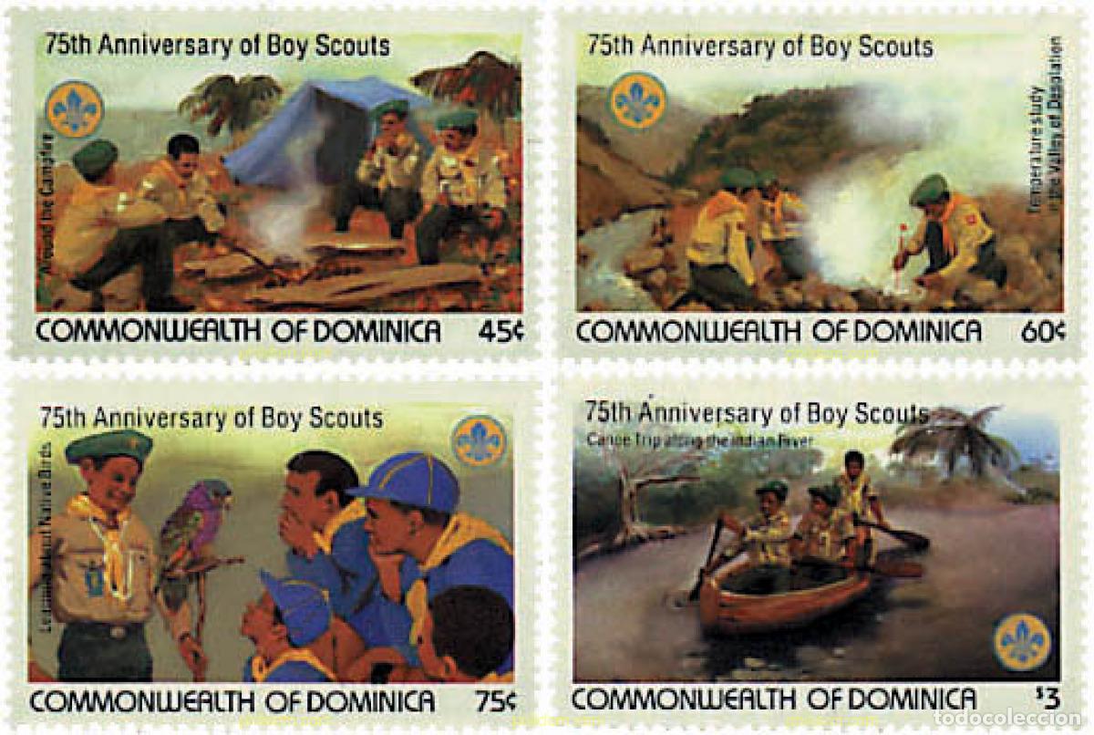 Sellos: 38852 MNH DOMINICA 1982 75 ANIVERSARIO DEL ESCULTISMO