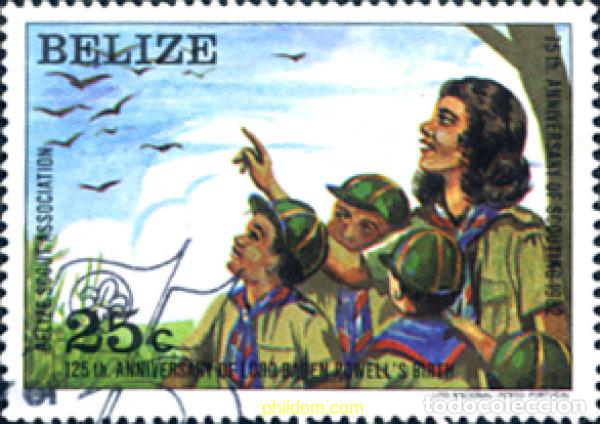 Sellos: 273547 USED BELIZE 1982 75 ANIVERSARIO DEL ESCULTISMO