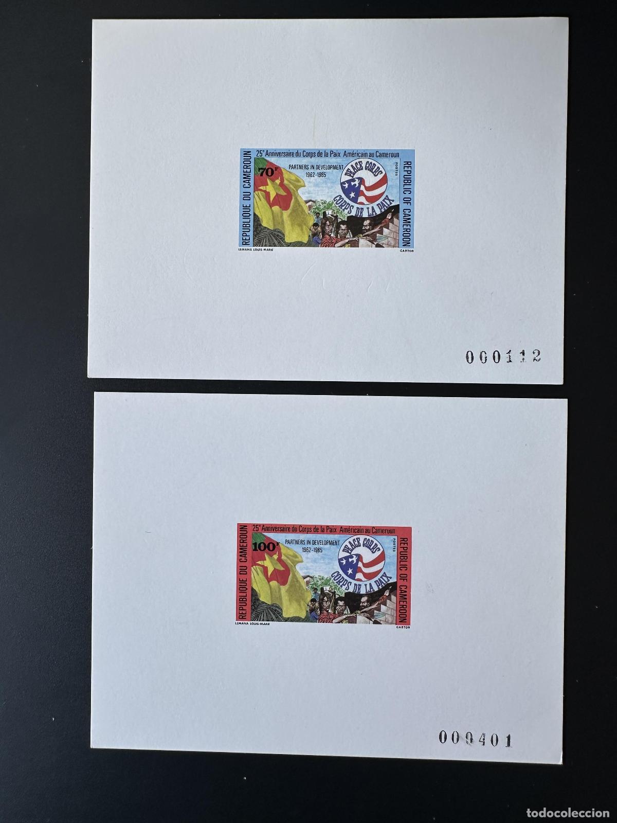 Sellos: Camer&uacute;n 1986 Mi. 1108 - 1109 bandera de Peace Corps USA a prueba lujo
