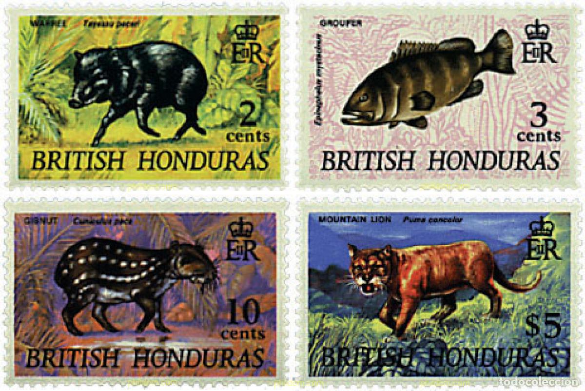 Sellos: 657266 MNH HONDURAS BRITANICA 1968 VIDA SALVAJE