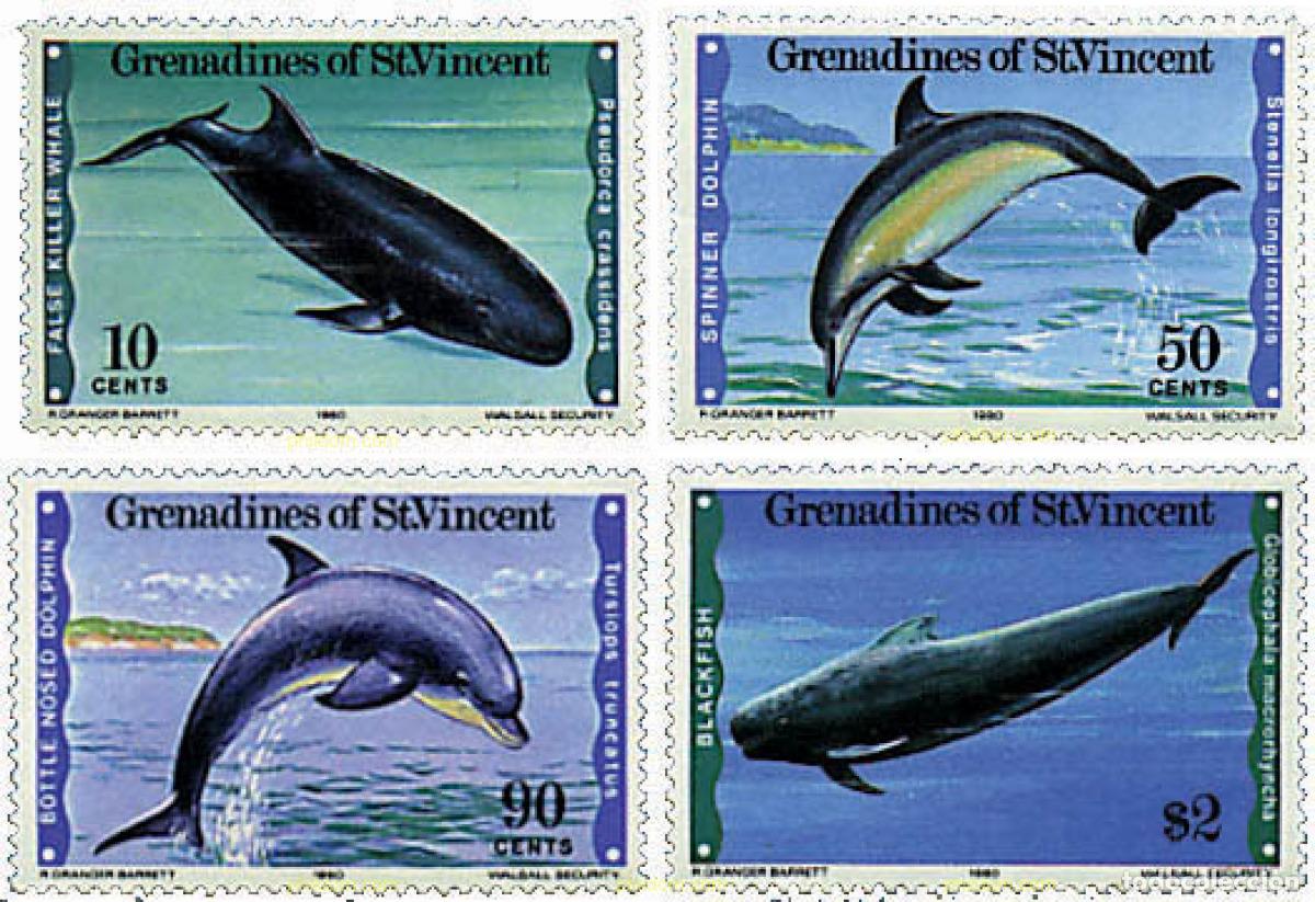 Sellos: 36535 MNH SAN VICENTE GRANADINAS 1980 MAMIFEROS MARINOS