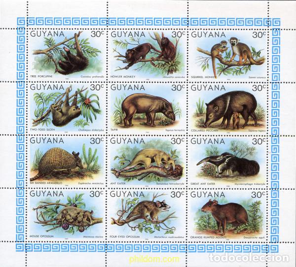 Sellos: 231978 MNH GUYANA 1981 MAMIFEROS