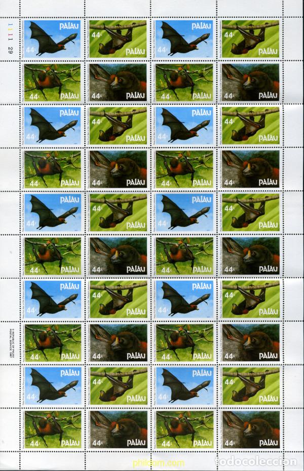 Sellos: 349356 MNH PALAU 1987 MURCIELAGOS