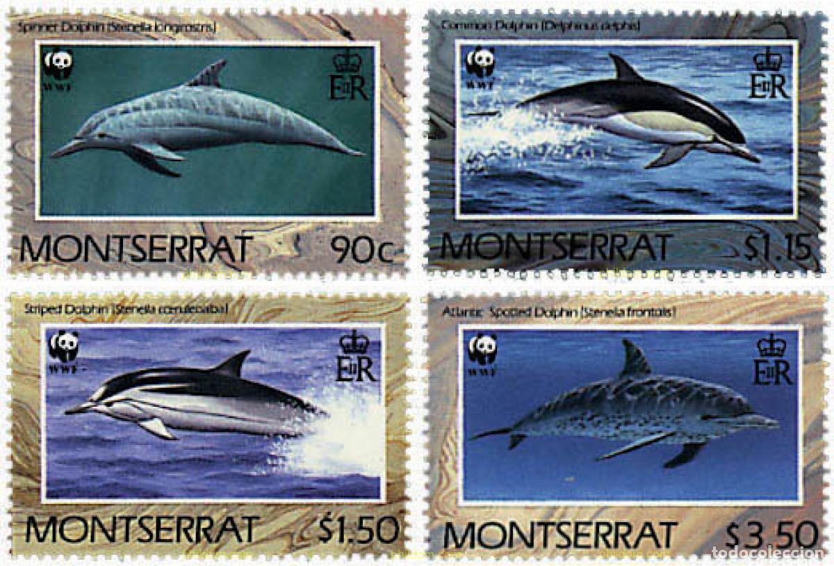 Sellos: 75081 MNH MONTSERRAT 1990 DELFINES