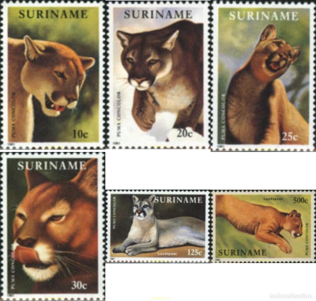 Sellos: 29608 MNH SURINAM 1991 EL PUMA CONCOLOR.