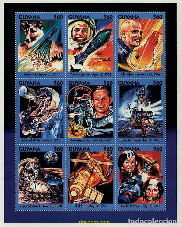 Sellos: 311769 MNH GUYANA 1994 MISIONES ESPACIALES
