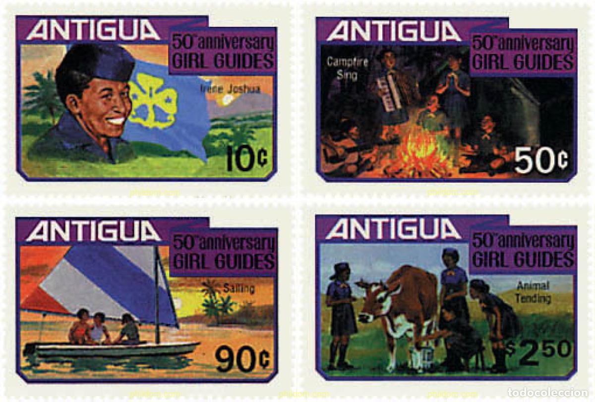 Sellos: 37967 MNH ANTIGUA 1981 50 ANIVERSARIO DEL ESCULTISMO FEMENINO